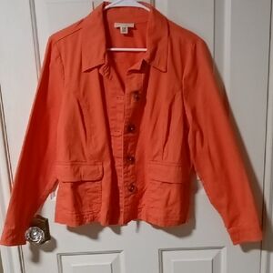Appleseed's Vibrant Orange Blazer Size PM